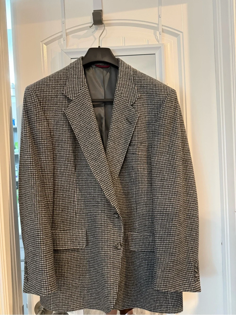 Hart Schaffner Marx Black & White Houndstooth Sport Coat